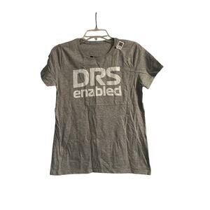 NWOT Women's Gray Short Sleeve T Shirt Graphic DRS Enabled Racing Size Small